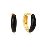 Theresia – Gold earrings with a gentle curve