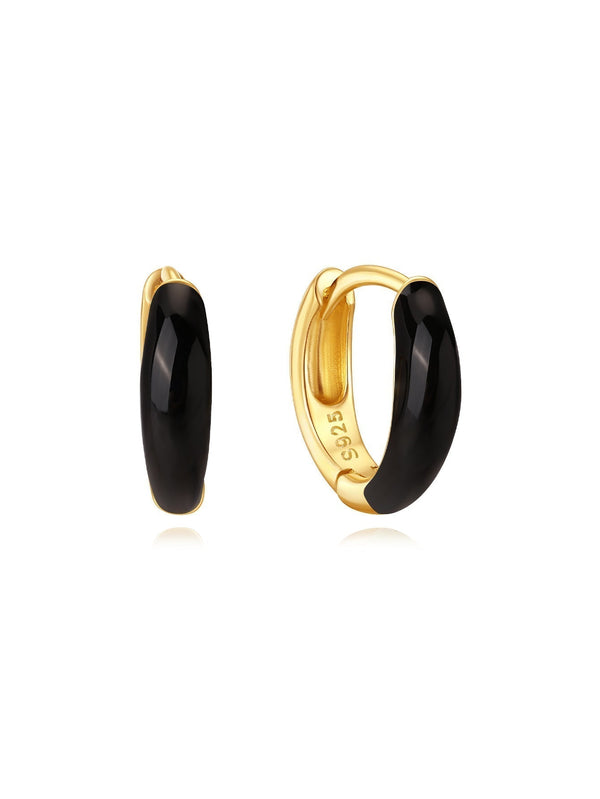 Theresia – Gold earrings with a gentle curve