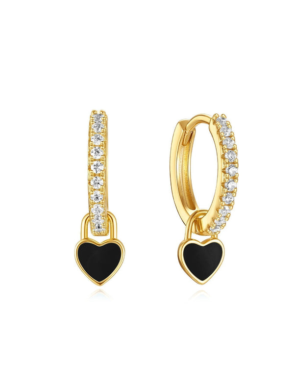Theresia – Pendientes dorados con suave curvatura.
