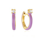 Isabela – Pendientes de oro delicados con forma geométrica.
