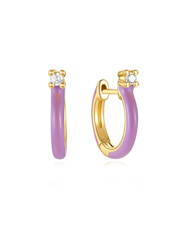 Isabela – Pendientes de oro delicados con forma geométrica.