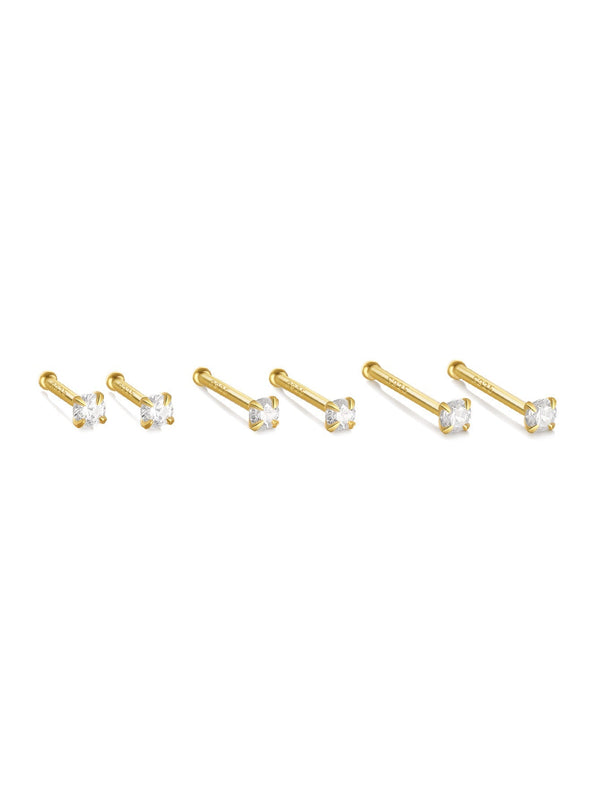 Isabela – Pendientes de oro delicados con forma geométrica.