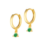 Anja – Pendientes de oro con borde delicado