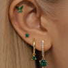 Anja – Pendientes de oro con borde delicado
