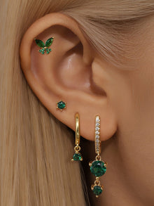 Anja – Gold earrings with delicate edging