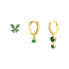 Anja – Pendientes de oro con borde delicado