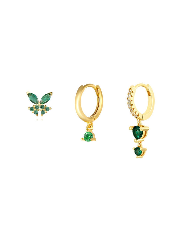 Anja – Pendientes de oro con borde delicado
