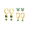 Anja – Pendientes de oro con borde delicado