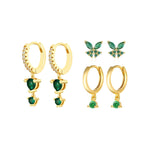 Anja – Pendientes de oro con borde delicado