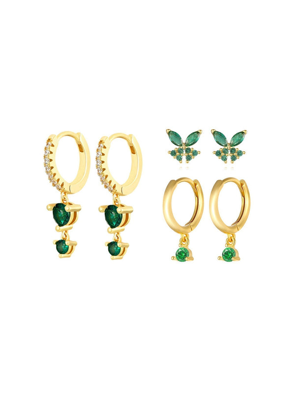 Anja – Pendientes de oro con borde delicado
