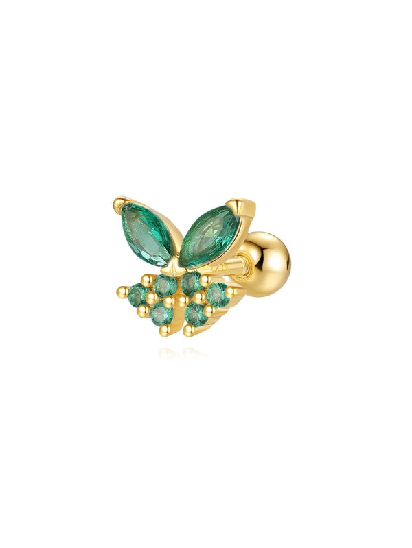 Anja – Pendientes de oro con borde delicado