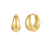 Rosalie – Pendientes dorados suaves con estructura curva.