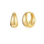 Rosalie – Pendientes dorados suaves con estructura curva.