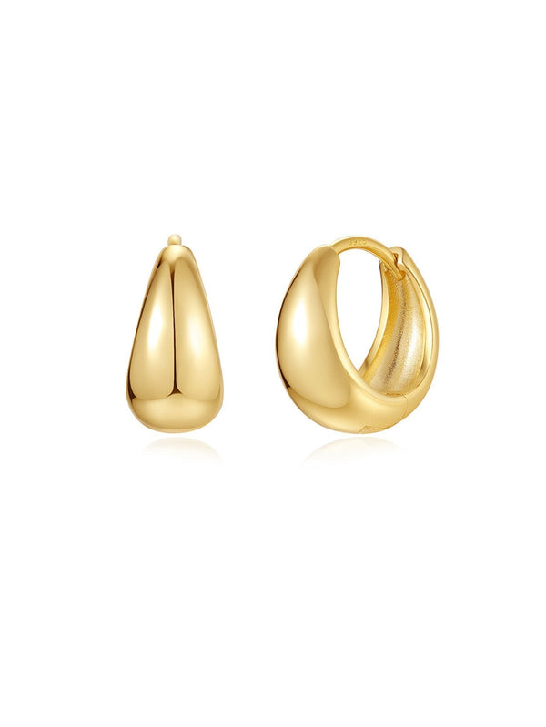 Rosalie – Pendientes dorados suaves con estructura curva.