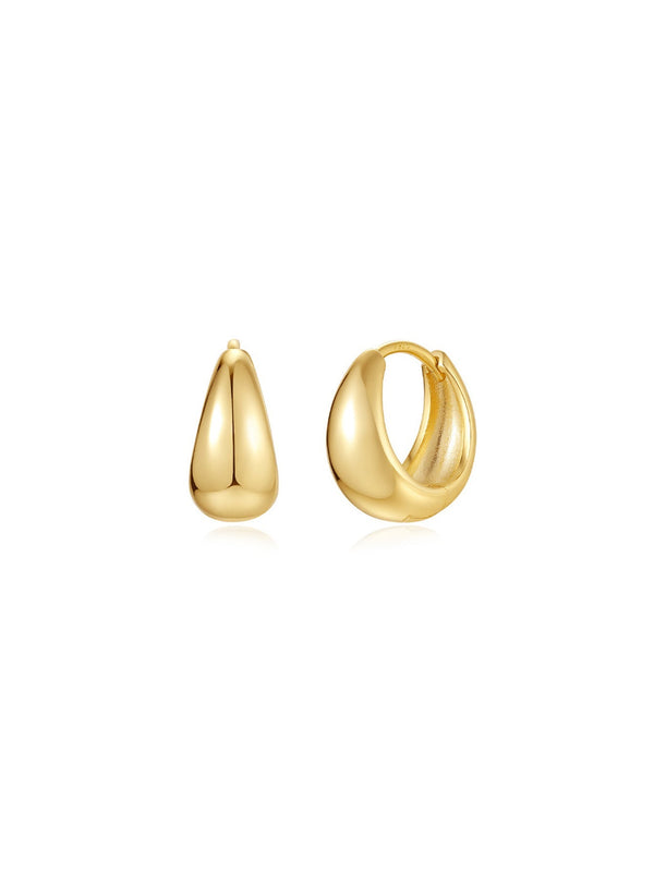 Rosalie – Pendientes dorados suaves con estructura curva.