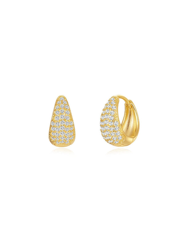 Rosalie – Pendientes dorados suaves con estructura curva.