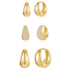 Rosalie – Pendientes dorados suaves con estructura curva.
