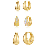 Rosalie – Pendientes dorados suaves con estructura curva.