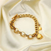 Františka – Pulsera dorada con grandes eslabones redondos.