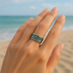Anillo de Oro Duna Esmalte Azul
