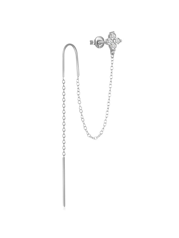 Clarissa – Pendientes de oro con forma cuadrada delicada.