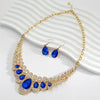 Johanna – Collar de exhibición con piedras azules.