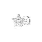 Clarissa – Pendientes de oro con forma cuadrada delicada.