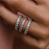 Eliška – Anillo de diamante con doble banda.