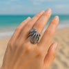 Anillo de Plata Ajustable con Pulpo