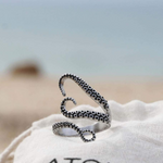 Anillo Ajustable de Plata con Tentáculos