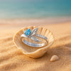 Anillo de Corazón con Cola de Ópalo Ajustable de Plata