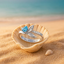 Anillo de Corazón con Cola de Ópalo Ajustable de Plata