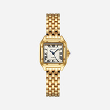 Leonie - Gold watch with square case.