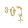 Eva-Marie – Pendientes dorados delicados con forma fluida.