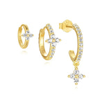 Eva-Marie – Pendientes dorados delicados con forma fluida.