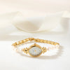 Aurelia – Reloj de dama dorado con esfera en forma de gota.