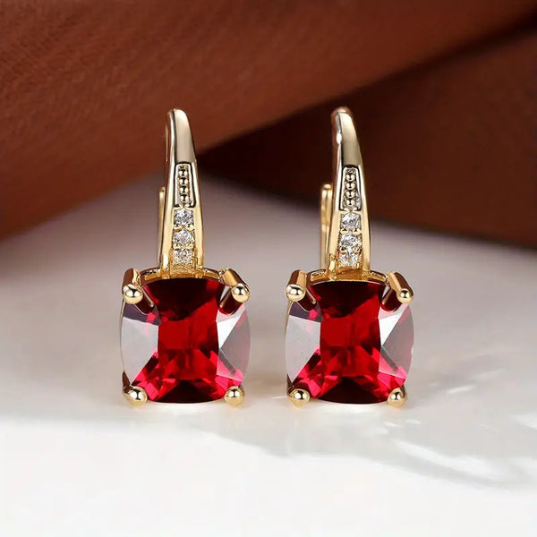 Sabrina - Pendientes circulares de piedra mística | Oro