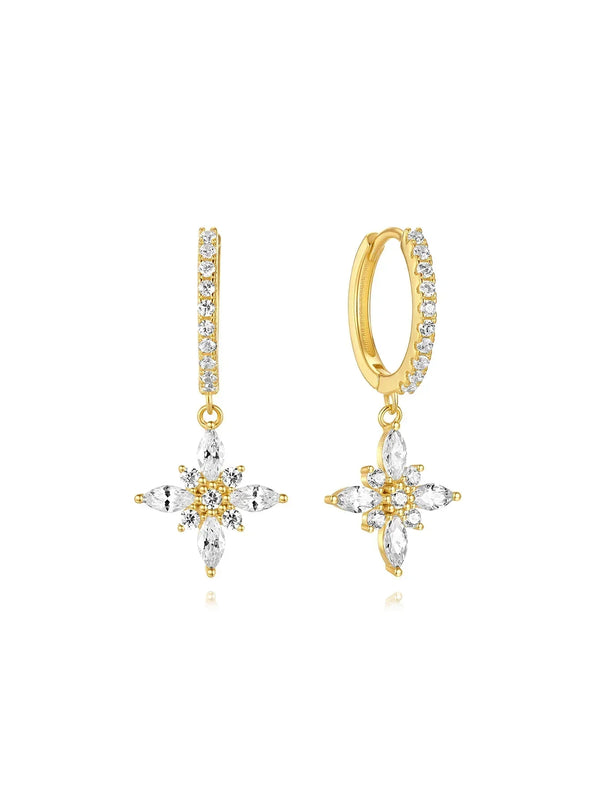Eva-Marie – Pendientes dorados delicados con forma fluida.
