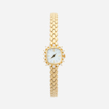 Isabella - Gold watch with round link bracelet.