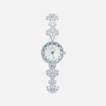 Elina – Reloj dorado con pulsera de inspiración floral.