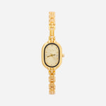 Viktoria – Reloj dorado con caja ovalada.