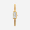 Theresa – Reloj dorado con esfera rectangular.