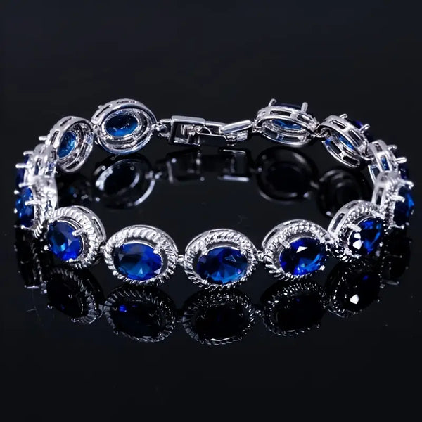 Viktorie – Pulsera de zafiro glamorosa.