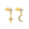 Pavlína – Pendientes de oro delicados con un diseño moderno.