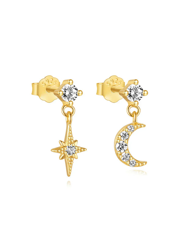 Pavlína – Pendientes de oro delicados con un diseño moderno.