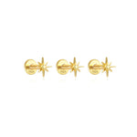 Kateřina – Pendientes dorados con suave curvatura.