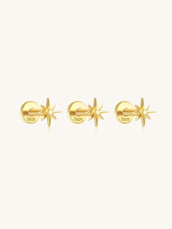Kateřina – Pendientes de oro con suave curvatura.