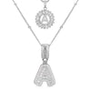Conjunto de collares con iniciales de moissanita