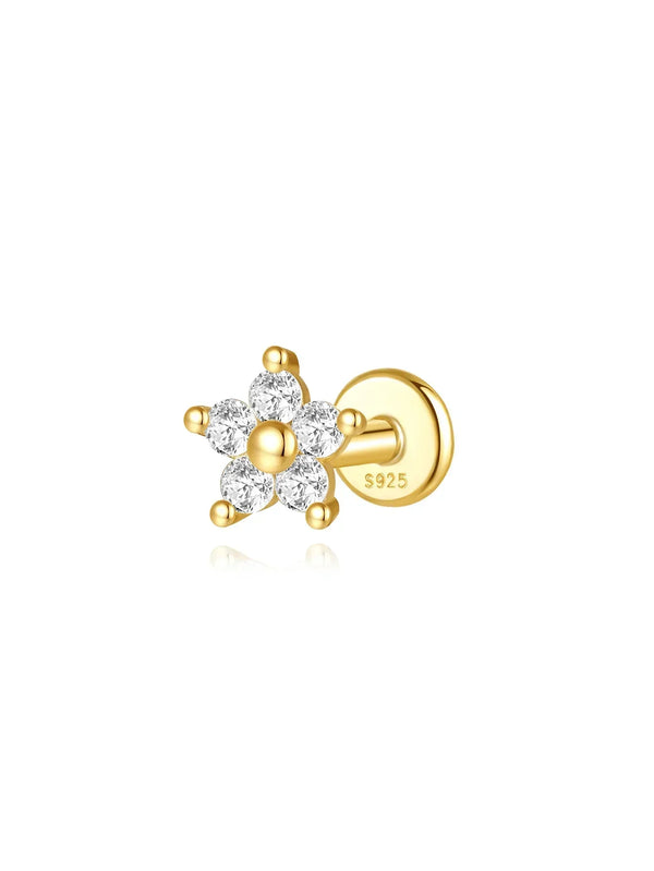 Eva-Marie – Pendientes dorados delicados con forma fluida.