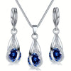 Amara – Conjunto de joyería de plata con zafiros.